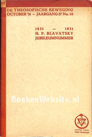 1831-1931 H.P. Blavatsky