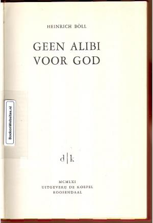Geen alibi voor God