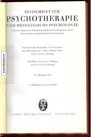 Zeitschrift fur Psychotherapie und Medizinische Psychologie 1964