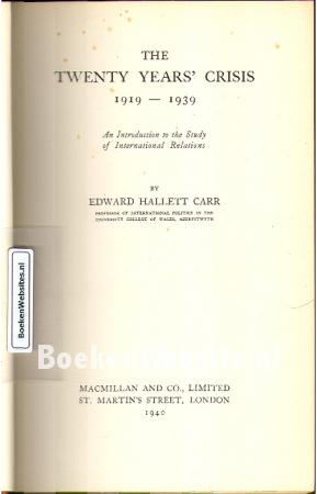 The Twenthy Years' Crisis 1919-1934
