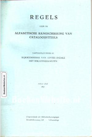 Regels voor de Alfabetische Rangschikking van Catalogustitels