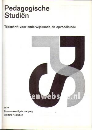 Paedagogische studien 1970