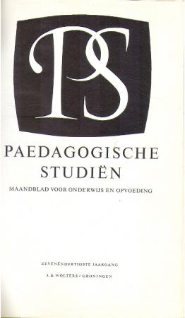 Paedagogische studien 1960