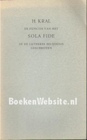 De functie van het Sola Fide