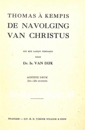De navolging van Christus