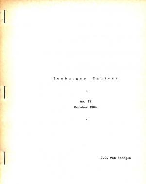Domburgse Cahiers no. IV Domburgse Cahiers no. IV