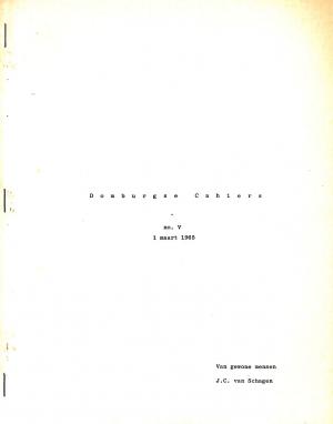 Domburgse Cahiers no. V