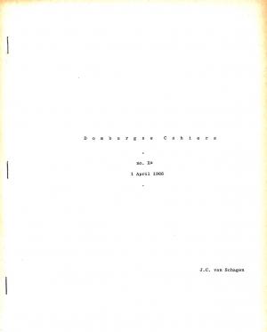 Domburgse Cahiers no. Xa