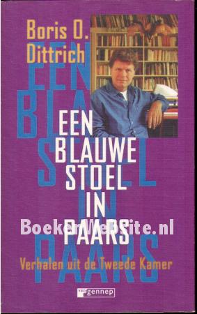 Een blauwe stoel in Paars