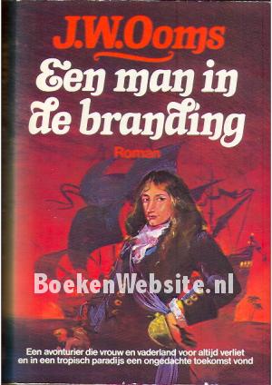 Een man in de branding