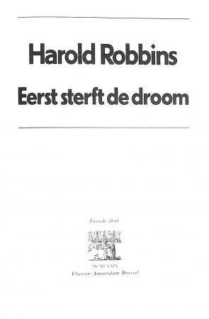 Eerst sterft de droom