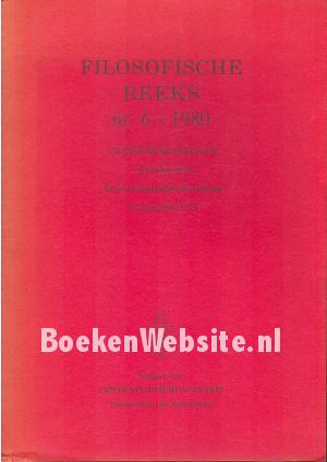 Filosofische Reeks nr. 6 - 1980