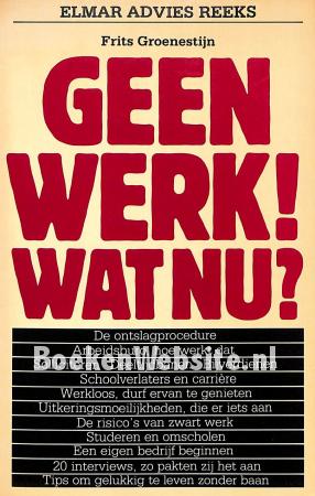 Geen werk! wat nu?