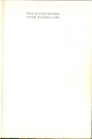 Het juiste woord voor puzzelaars