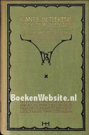 Kant's beteekenis voor de wijsbegeerte