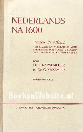 Nederlands na 1600, proza en poëzie