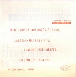 Olympiadeconferentie wijkgewijs werken Hoorn