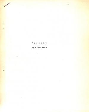 Present op 8 Mei 1965 Present op 8 Mei 1965