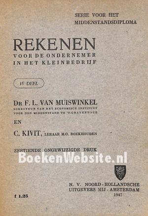 Rekenen voor de ondernemer in het kleinbedrijf 1