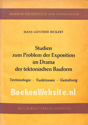 Studien zum Problem der Exposition im Drama ,