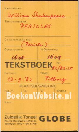 Tekstboek Pericles