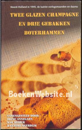 Twee glazen champagne en drie gebakken boterhammen