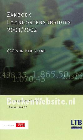 Zakboek Loonkosten subsidies 2001/2002