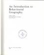 An Introduction to Behavioural Geography