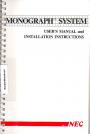 Monograph System User's Manual and Installation Instructions