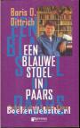 Een blauwe stoel in Paars
