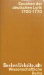 Epochen der deutschen Lyrik 1700-1770