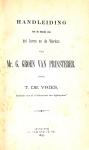 Handleiding tot de kennis van het Leven en de Werken van Groen van Prinsterer