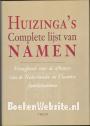 Huizinga's complete lijst van namen