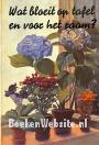 Wat bloeit op tafel en voor het raam?